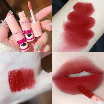 CACE 3 Pcs Sweet Liquid Lipstick Set Matte Velvet Lip Glaze Waterproof Long Lasting Non-marking Lip Tint Cosmetic Kits Lipgloss