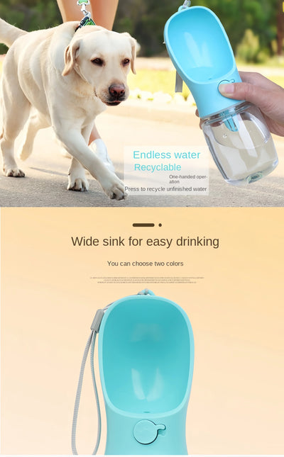 Portable Dog & Cat Water Bottle with Food Container – Travel Feeder Bowl for Pets | Easy Outdoor Hydration