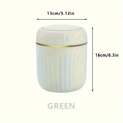 Bedroom and Office Essential  Mini Desktop Trash Can with Lid  Made of Durable Plastic  Home Supplies