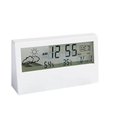 LED Thermometer Thermo-Hygrometer Multifunction Electronic Temperature Humidity Meter Weather Station for Home With Alarm Clock