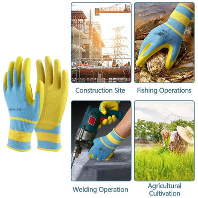 Safety Work Gloves Non-slip Wear-resistant Breathable Nitrile Gloves Rubber Protective Equipment Soft Puncture Proof