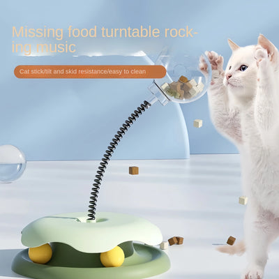Interactive Cat & Dog Treat Ball – Puzzle Feeder Toy with Catnip | Slow Food Dispensing Fun
