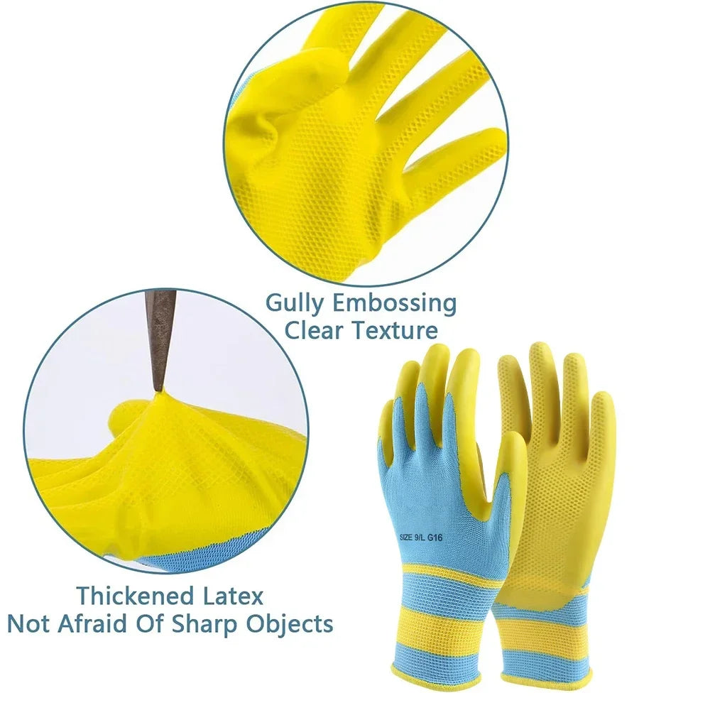 Safety Work Gloves Non-slip Wear-resistant Breathable Nitrile Gloves Rubber Protective Equipment Soft Puncture Proof