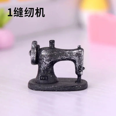 Retro Appliances Model Miniature Camera Gramophone TV Radio Fan Wall Clock DIY Doll House Decor, Terrarium Landscape Figurines
