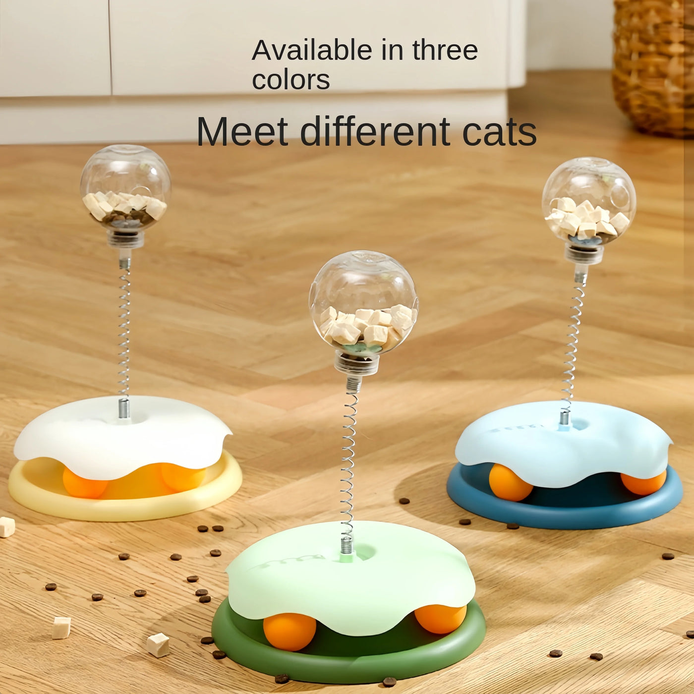 Interactive Cat & Dog Treat Ball – Puzzle Feeder Toy with Catnip | Slow Food Dispensing Fun