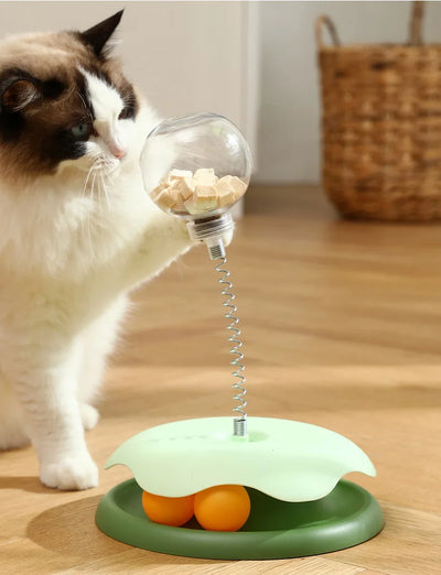 Interactive Cat & Dog Treat Ball – Puzzle Feeder Toy with Catnip | Slow Food Dispensing Fun