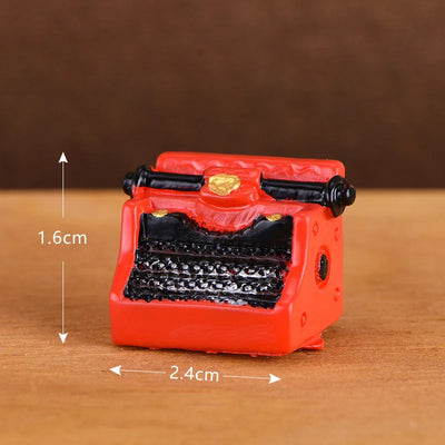 Retro Appliances Model Miniature Camera Gramophone TV Radio Fan Wall Clock DIY Doll House Decor, Terrarium Landscape Figurines