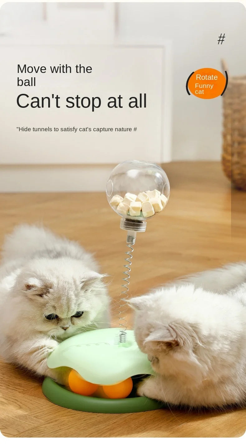 Interactive Cat & Dog Treat Ball – Puzzle Feeder Toy with Catnip | Slow Food Dispensing Fun