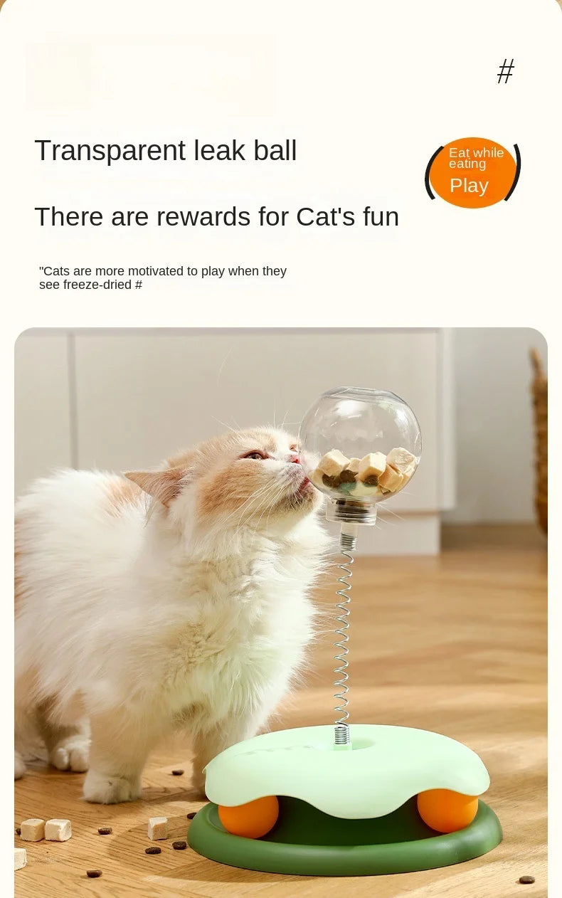 Interactive Cat & Dog Treat Ball – Puzzle Feeder Toy with Catnip | Slow Food Dispensing Fun