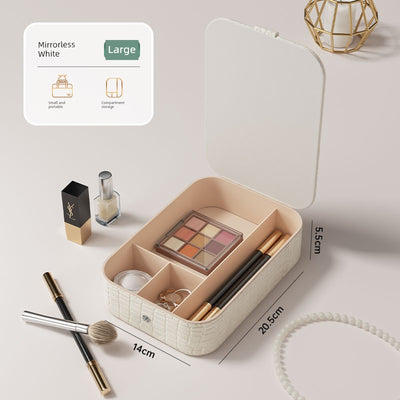 Carry Foldable Storage Box Dormitory Students Cosmetic Mirror