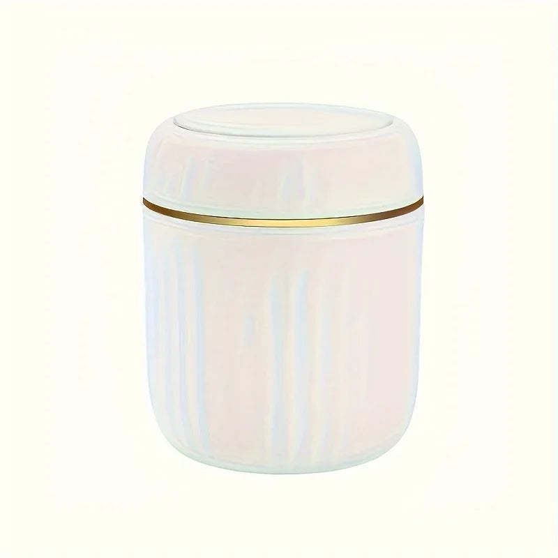 Bedroom and Office Essential  Mini Desktop Trash Can with Lid  Made of Durable Plastic  Home Supplies