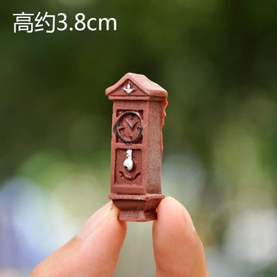 Retro Appliances Model Miniature Camera Gramophone TV Radio Fan Wall Clock DIY Doll House Decor, Terrarium Landscape Figurines