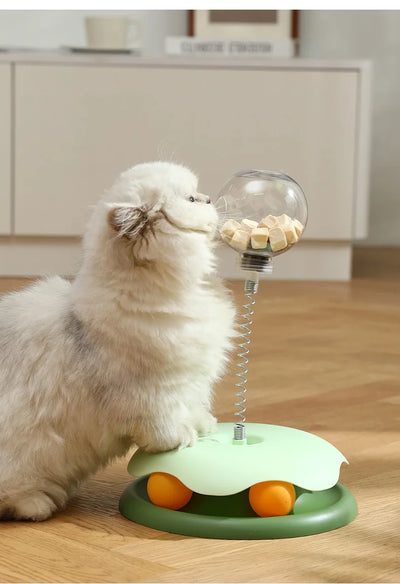 Interactive Cat & Dog Treat Ball – Puzzle Feeder Toy with Catnip | Slow Food Dispensing Fun