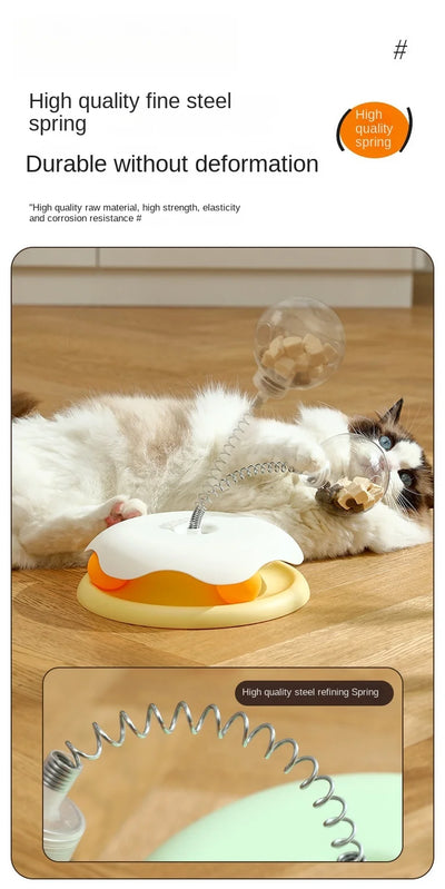 Interactive Cat & Dog Treat Ball – Puzzle Feeder Toy with Catnip | Slow Food Dispensing Fun