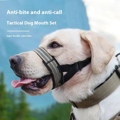 Adjustable Reflective Dog Muzzle – Anti-Chew & Escape-Proof Training Mask | Breathable & Safe for All Sizes