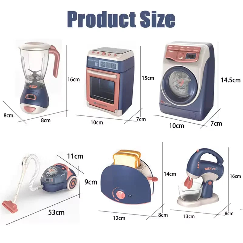 Simulation House Appliances Kitchen Infant Toys For Kids Electric Cleaning Play Sets Toys for Girls Washing Machine Appliance