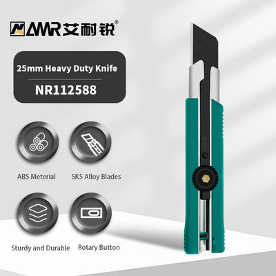 Utility Knife Sharp Cut Heavy Duty Steel Break 18mm Blade Paper Cut Electrician Utility Knife