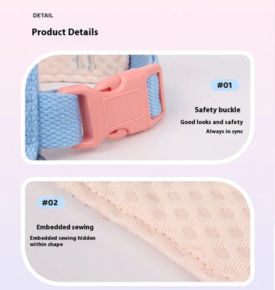 Cute Korean-Style Dog Harness & Leash – No-Pull Adjustable Vest for Small Pets, Ideal for Walks