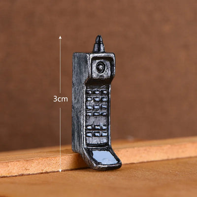Retro Appliances Model Miniature Camera Gramophone TV Radio Fan Wall Clock DIY Doll House Decor, Terrarium Landscape Figurines