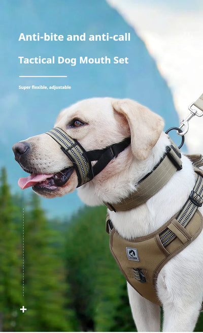 Adjustable Reflective Dog Muzzle – Anti-Chew & Escape-Proof Training Mask | Breathable & Safe for All Sizes