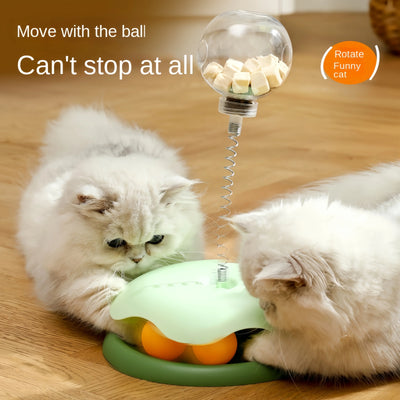 Interactive Cat & Dog Treat Ball – Puzzle Feeder Toy with Catnip | Slow Food Dispensing Fun