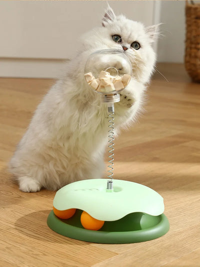 Interactive Cat & Dog Treat Ball – Puzzle Feeder Toy with Catnip | Slow Food Dispensing Fun