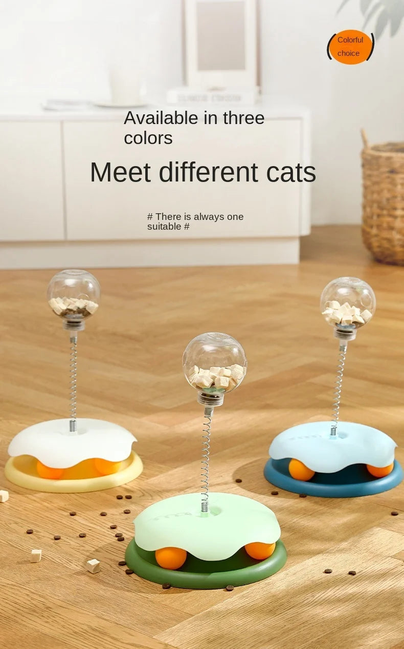 Interactive Cat & Dog Treat Ball – Puzzle Feeder Toy with Catnip | Slow Food Dispensing Fun