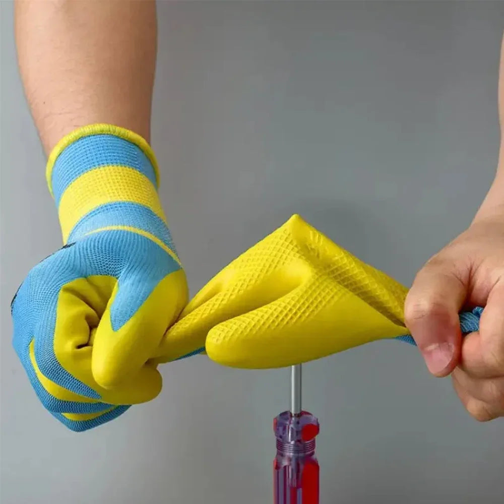 Safety Work Gloves Non-slip Wear-resistant Breathable Nitrile Gloves Rubber Protective Equipment Soft Puncture Proof