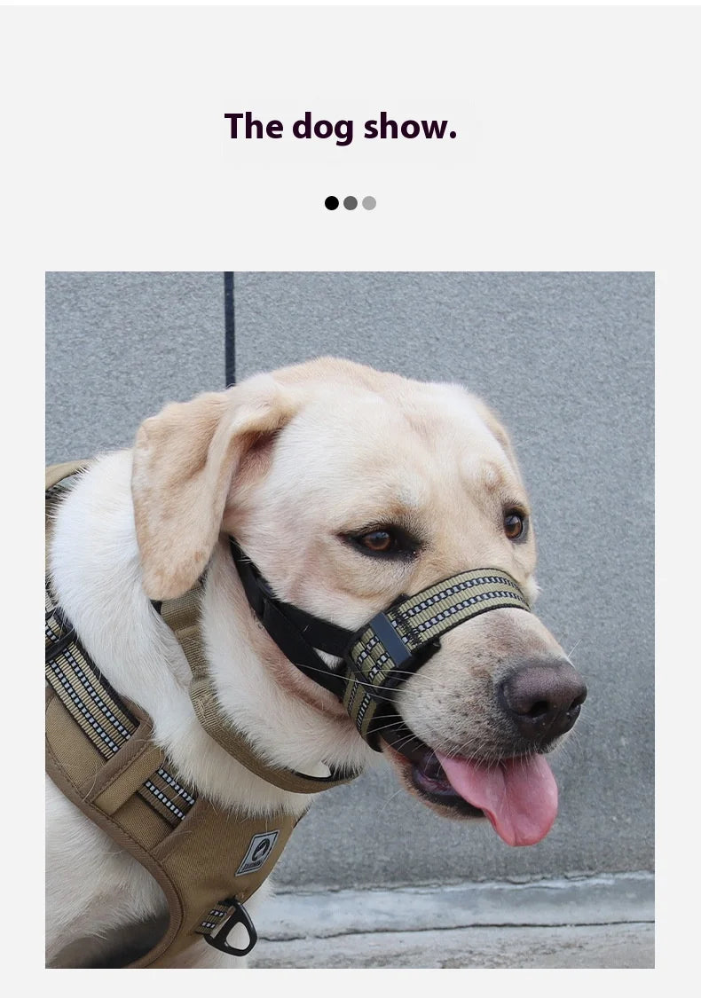Adjustable Reflective Dog Muzzle – Anti-Chew & Escape-Proof Training Mask | Breathable & Safe for All Sizes