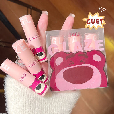 CACE 3 Pcs Sweet Liquid Lipstick Set Matte Velvet Lip Glaze Waterproof Long Lasting Non-marking Lip Tint Cosmetic Kits Lipgloss