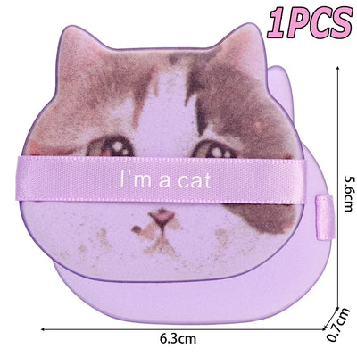 10PCS Cute Cat Makeup Puff Foundation Cosmetic Puff Smooth Powder Concealer Beauty Dry and Wet Dual-use Powder Puff Makeup Tool
