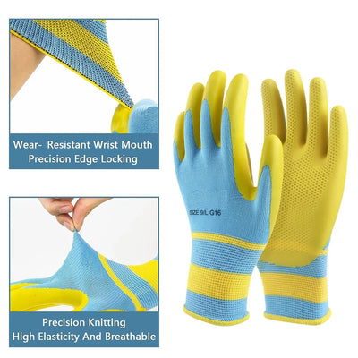 Safety Work Gloves Non-slip Wear-resistant Breathable Nitrile Gloves Rubber Protective Equipment Soft Puncture Proof