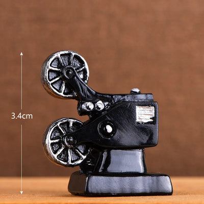 Retro Appliances Model Miniature Camera Gramophone TV Radio Fan Wall Clock DIY Doll House Decor, Terrarium Landscape Figurines