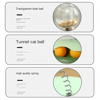Interactive Cat & Dog Treat Ball – Puzzle Feeder Toy with Catnip | Slow Food Dispensing Fun