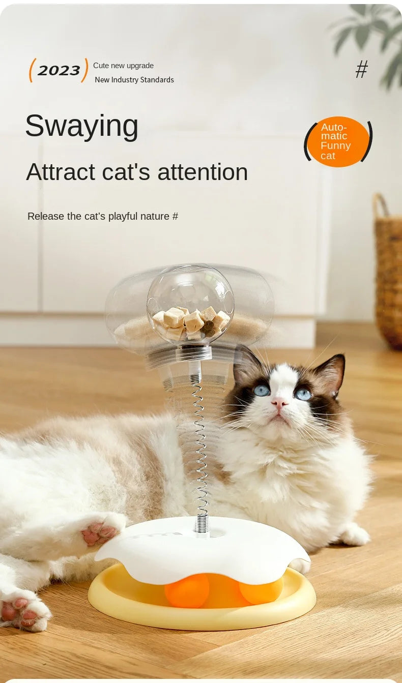 Interactive Cat & Dog Treat Ball – Puzzle Feeder Toy with Catnip | Slow Food Dispensing Fun